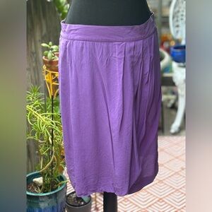 Vintage Silk Casual Corner Purple Wrap Skirt